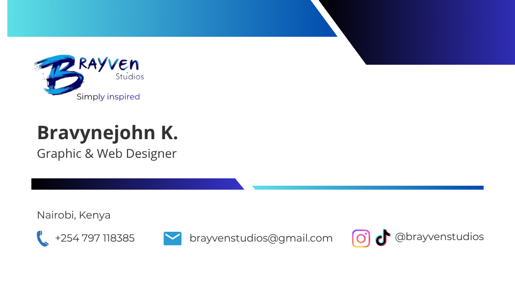 Brayven Studios contact business card